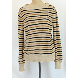 NWT Soya Concept Crewneck Multicolored Striped Cotton Blend Sweater #0416